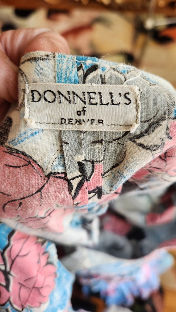 Vintage 40's Donnell's of Dennver Blue and Pink B… - image 9