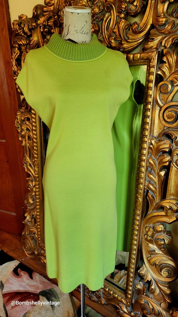 Vintage 60's Romia Made in Italy Chartreuse Wool K