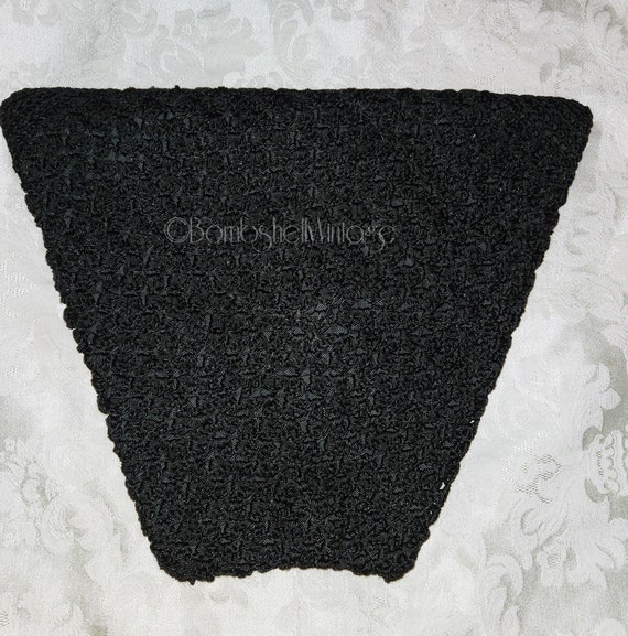 Vintage 20s/30s Large Black Crochet Envelope Clut… - image 2