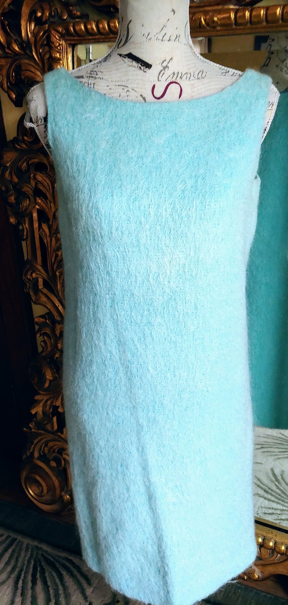 Vintage 1960's Abby Michael Ltd Light Blue Mohair… - image 2