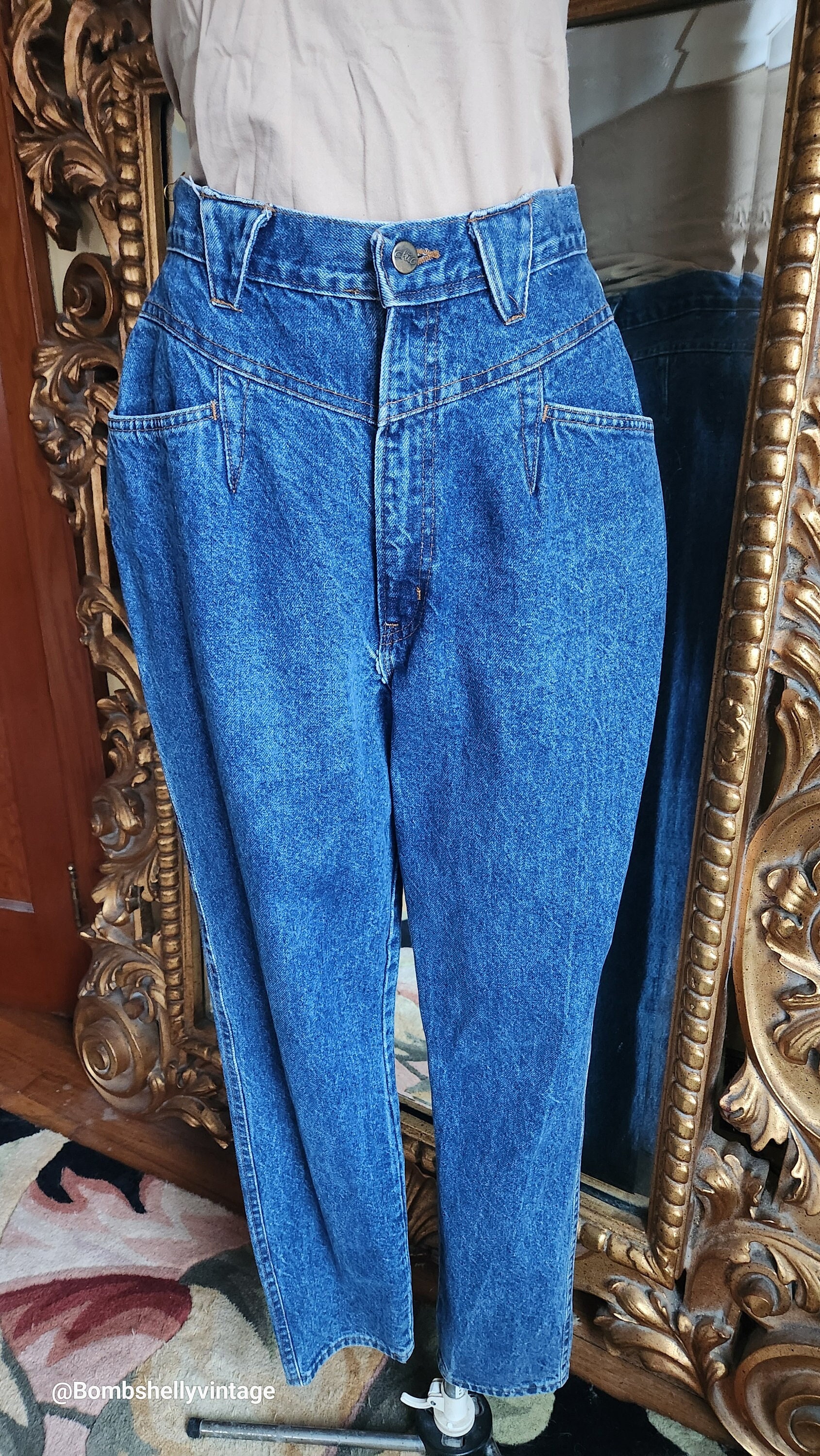 Vintage 80's Chic Highwaisted Jeans 14tall - Etsy