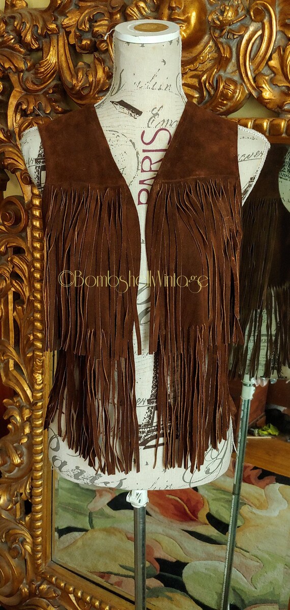 Sexy Vintage 60's Trego's Westwear Brown Double Fr