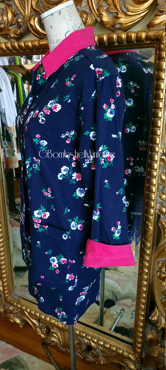 Vintage 80's Heartstrings Floral Denim Skirt Suit… - image 4