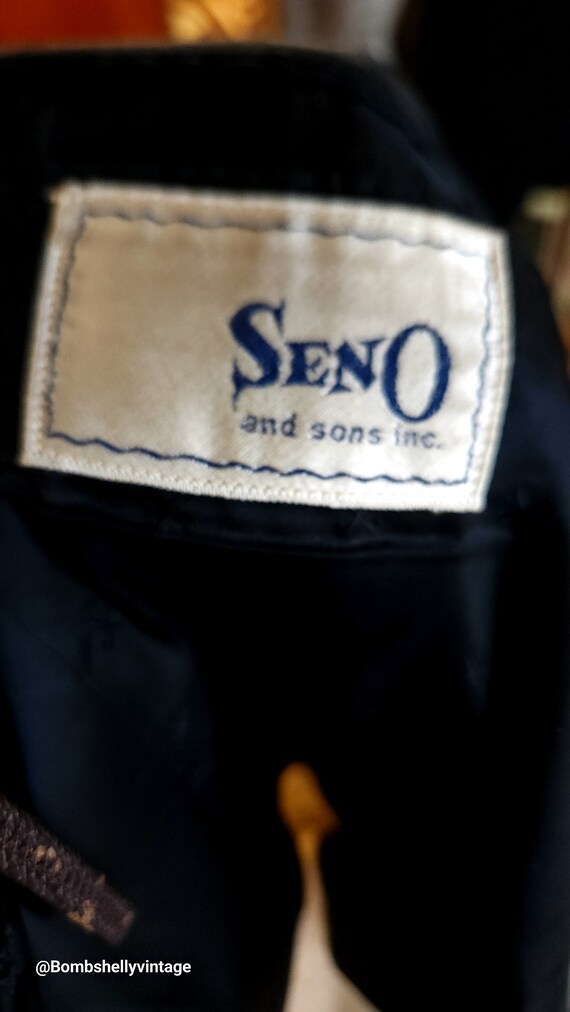 Vintage 50's Men's Seno & Sons Gold and Black Sat… - image 7