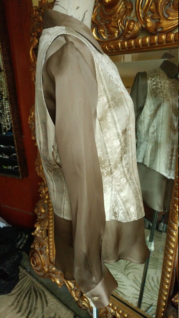 Vintage 1980's Designer Emanuel Ungaro Silk Vest … - image 10