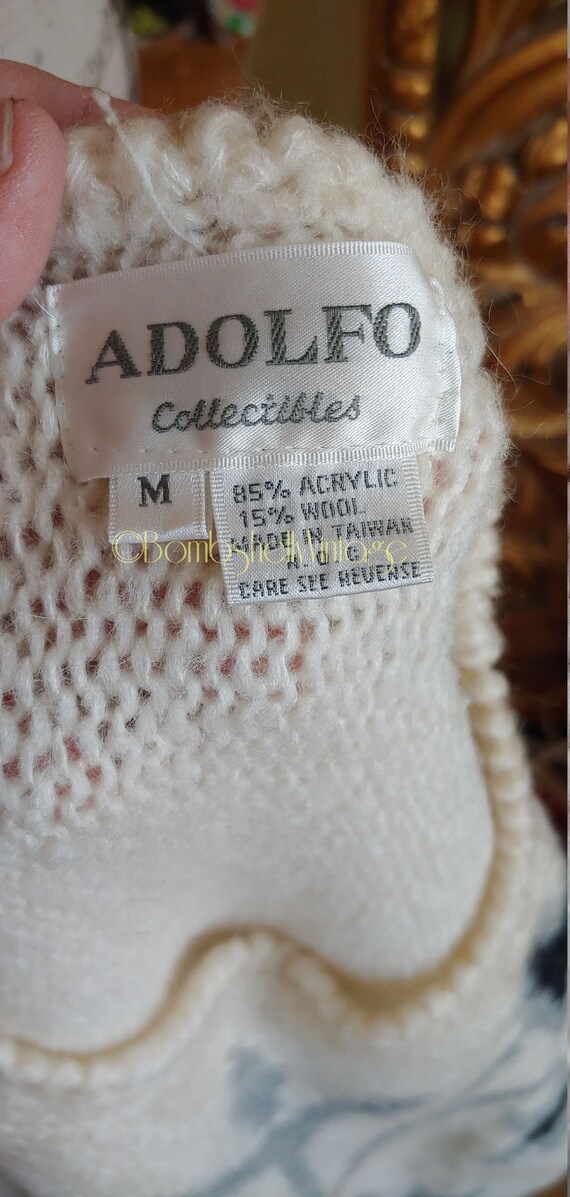 Vintage Adolfo Collectibles Batwing Dolman Sleeve White - Etsy
