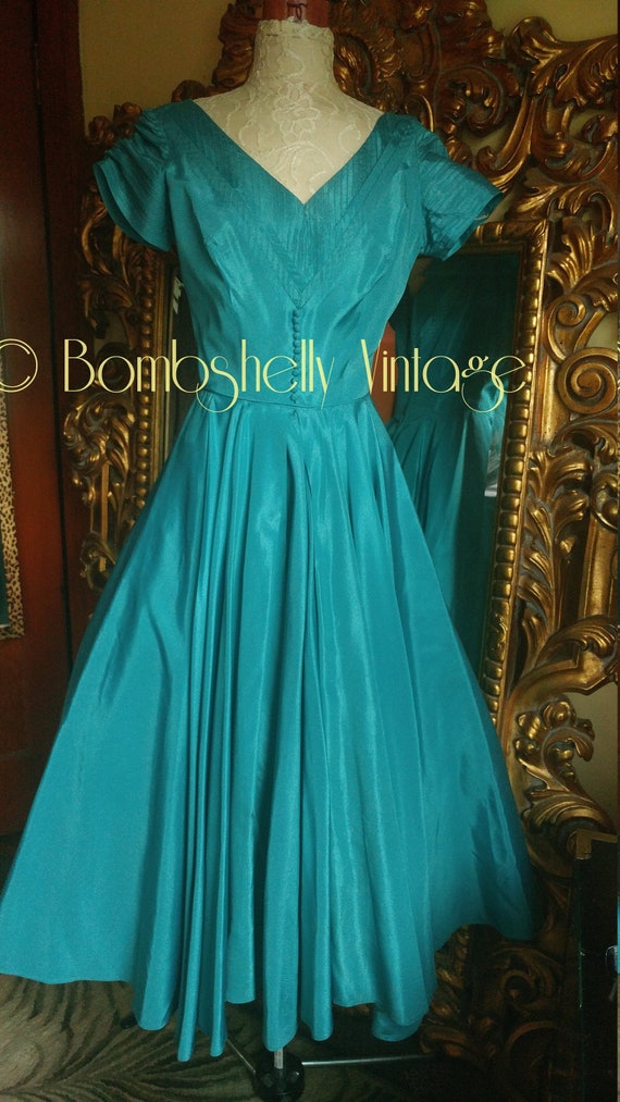 vintage taffeta dress