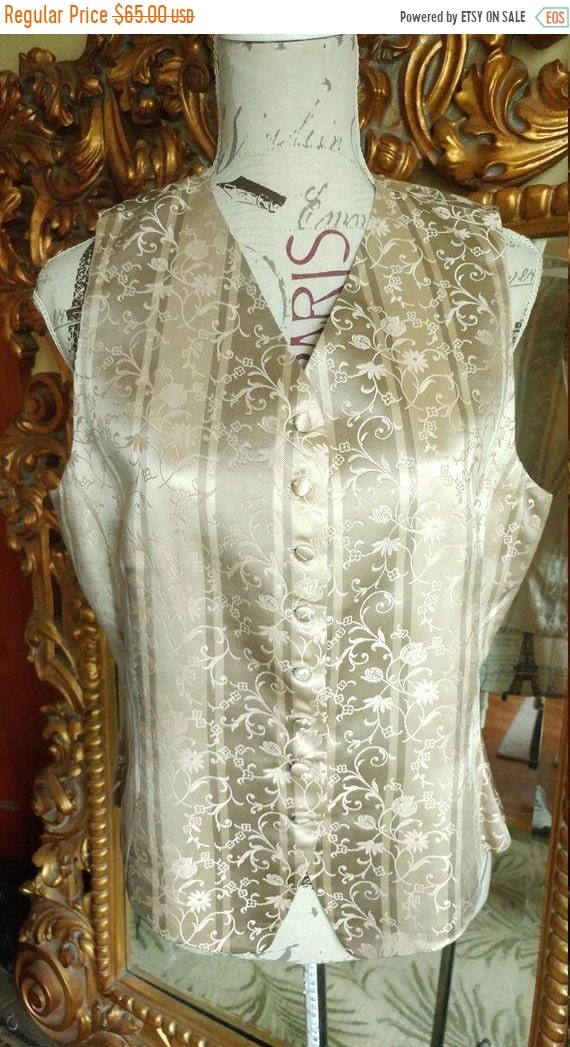 Vintage 1980's Designer Emanuel Ungaro Silk Vest … - image 2