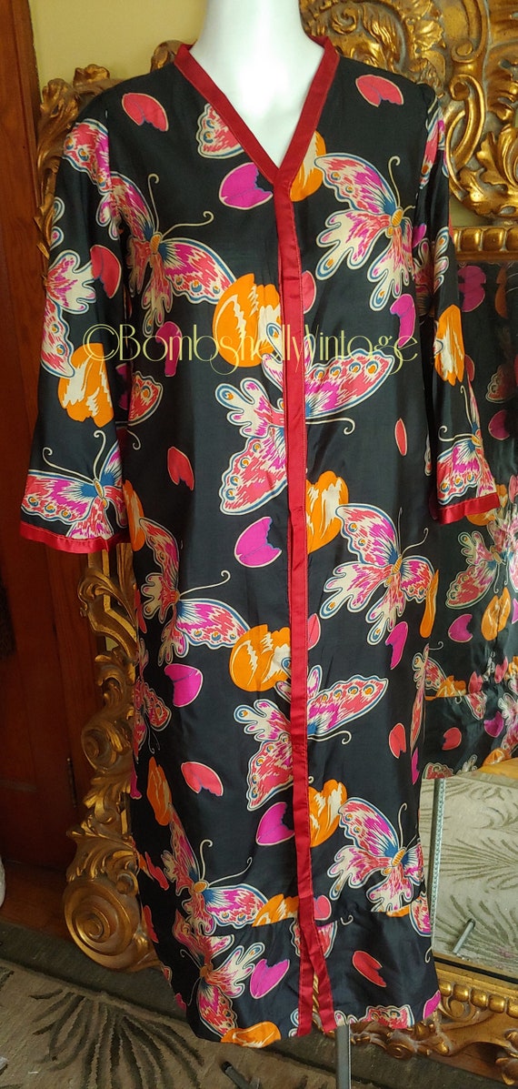 Vintage 20's Silk Butterfly Robe