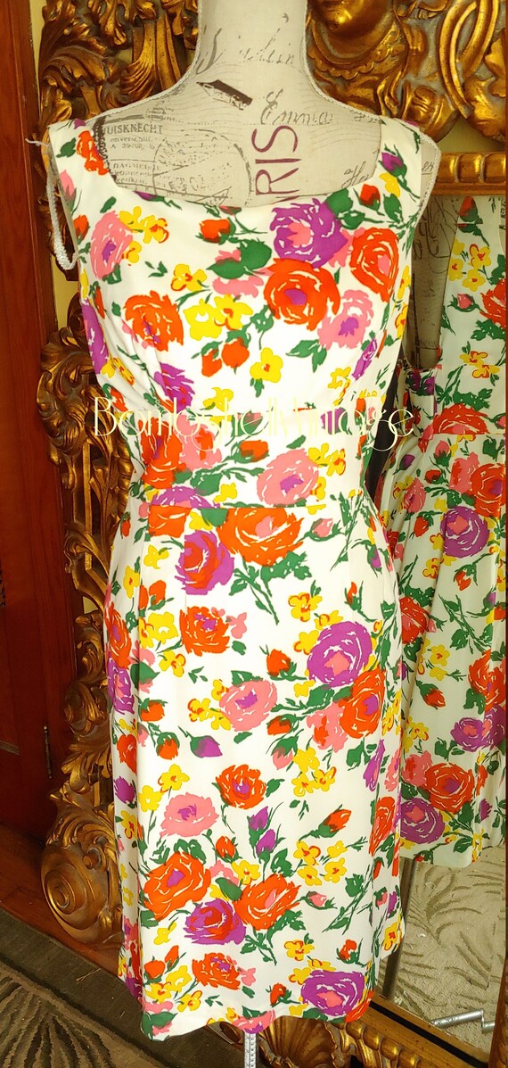 Floral wiggle best sale dress