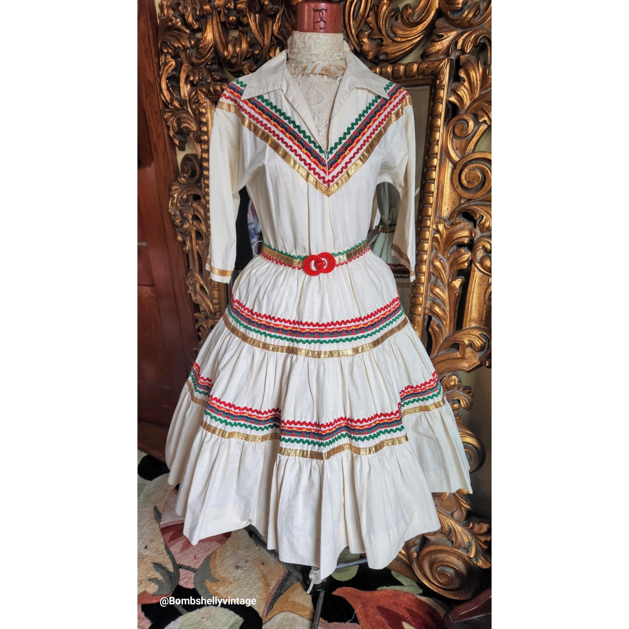 1950s mexican dress - Etsy 日本
