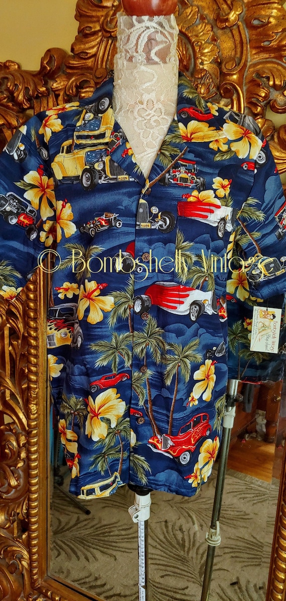Vintage RJC Boys Hawaiian Hot Rod Shirt