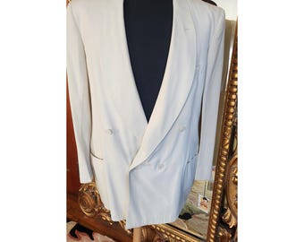 Vintage 30s BURTON タキシードジャケット　英国製　イギリス製 Men's British Style Business Denim Blue Jacket Vintage Lapel