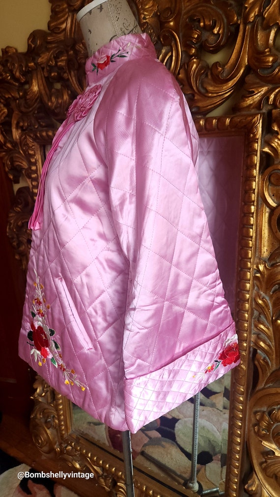 Vintage 50's I.M.C. Craftsmans Silk Yokohama Pink… - image 4