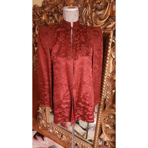 Vintage 40s Copper Asian Silk Swing Jacket