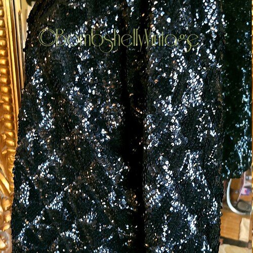 Vintage 60's Heavily Sequined shops Black Cocktail Jacket
