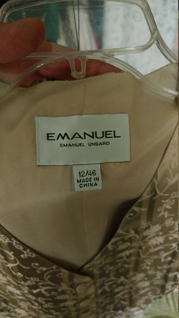 Vintage 1980's Designer Emanuel Ungaro Silk Vest … - image 7