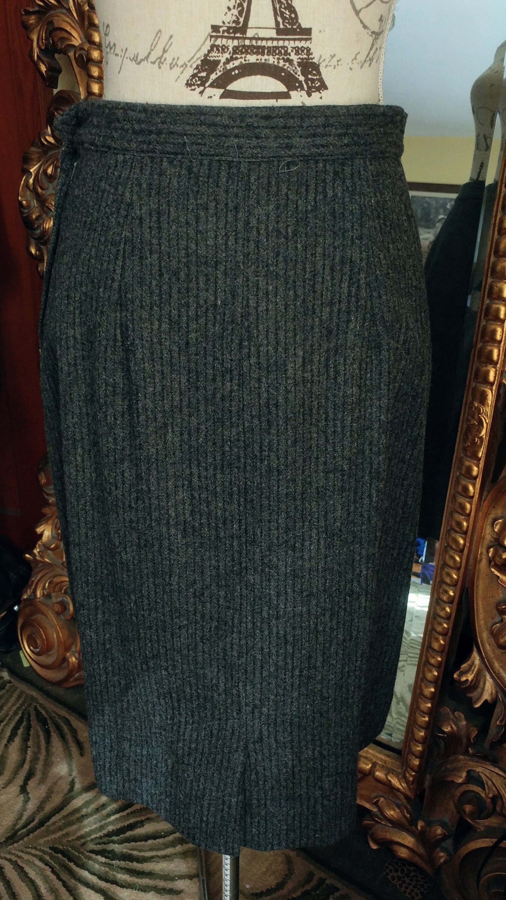 Vintage 1950's Charcoal Gray Skirt Suit Etsy