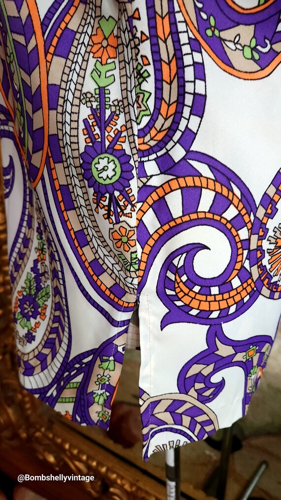 Vintage 60's Alex Colman Pyschedelic Polyester  B… - image 8