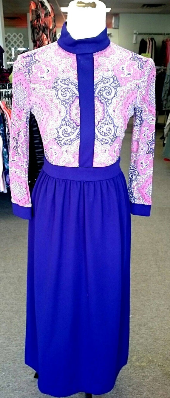 Vintage 1970's Carol Craig Maxi dress