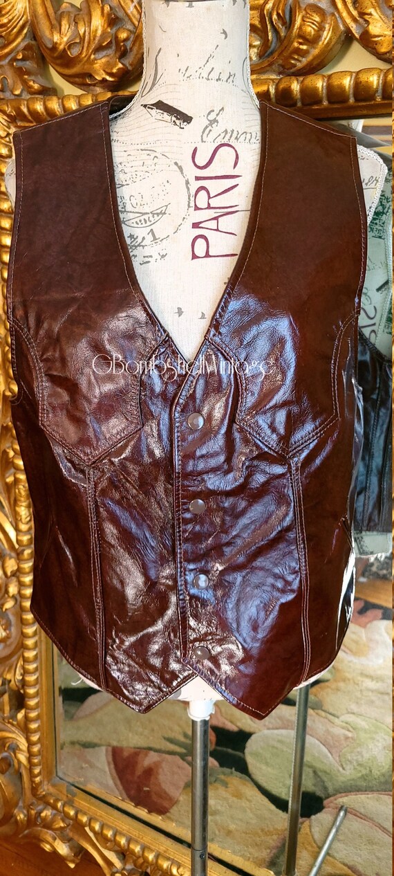 Patent leather best sale vest