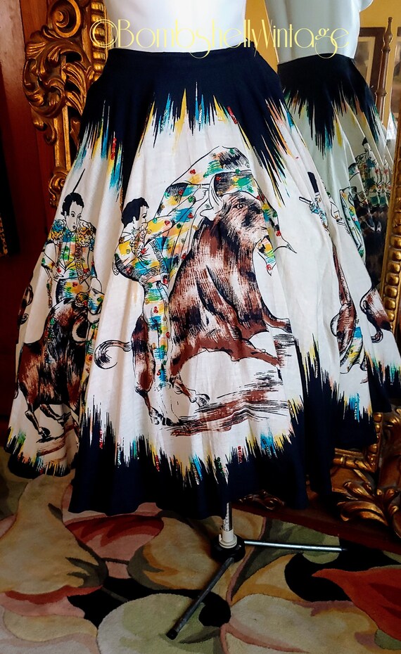 Rare Vintage 50's Mokambo Mexican Hand Painted Bul