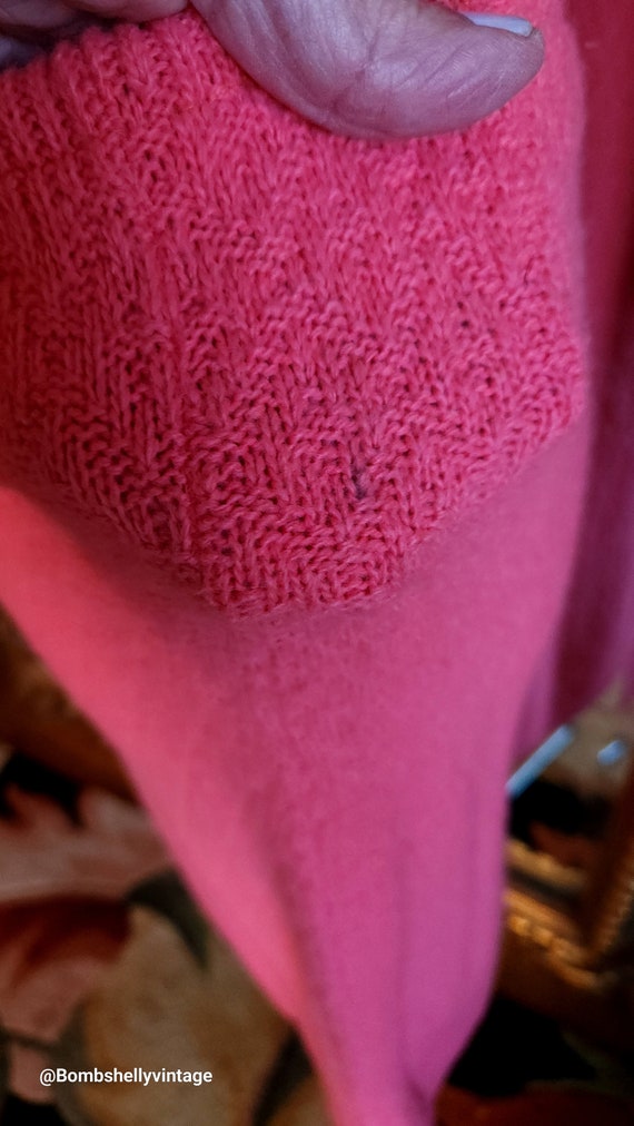 Vintage 60's Coral Pink Knit Skirt Set - image 7