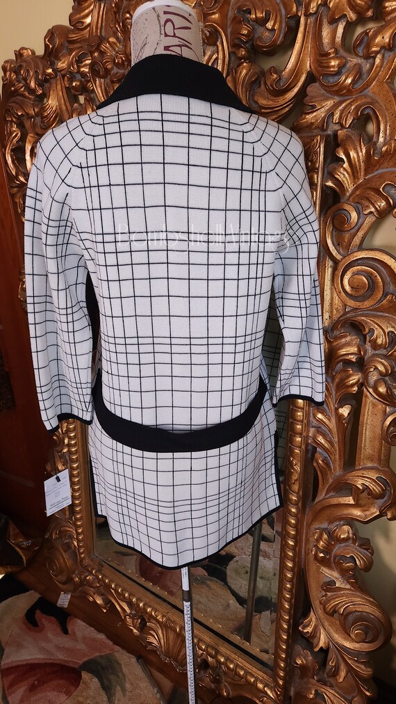 Vintage 60's Marco Polo White and Black Mod Knit … - image 3
