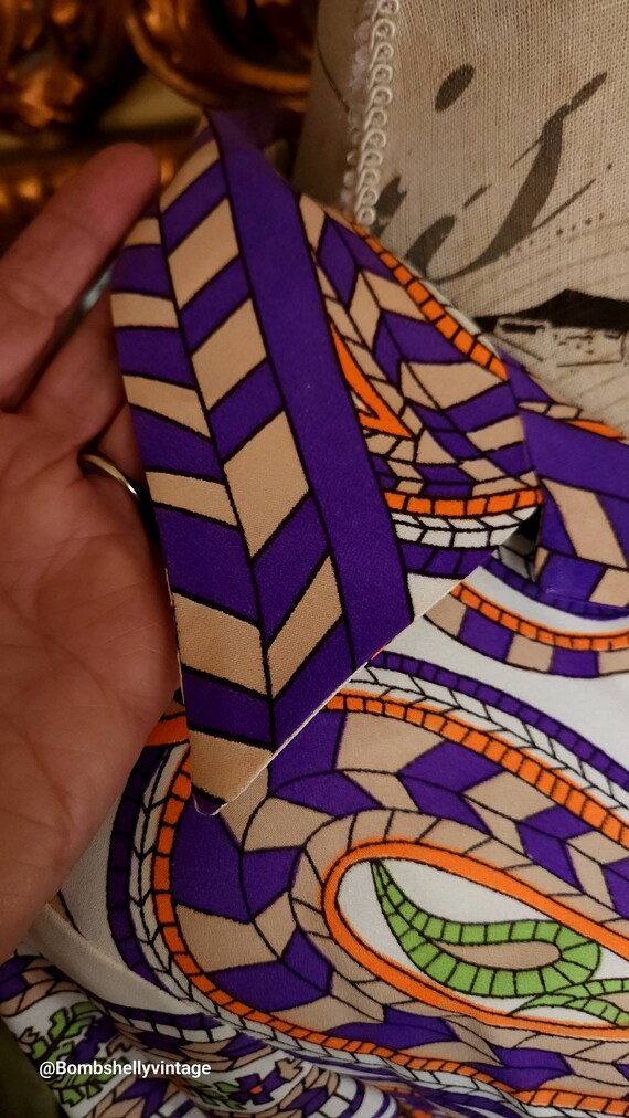 Vintage 60's Alex Colman Pyschedelic Polyester  B… - image 7