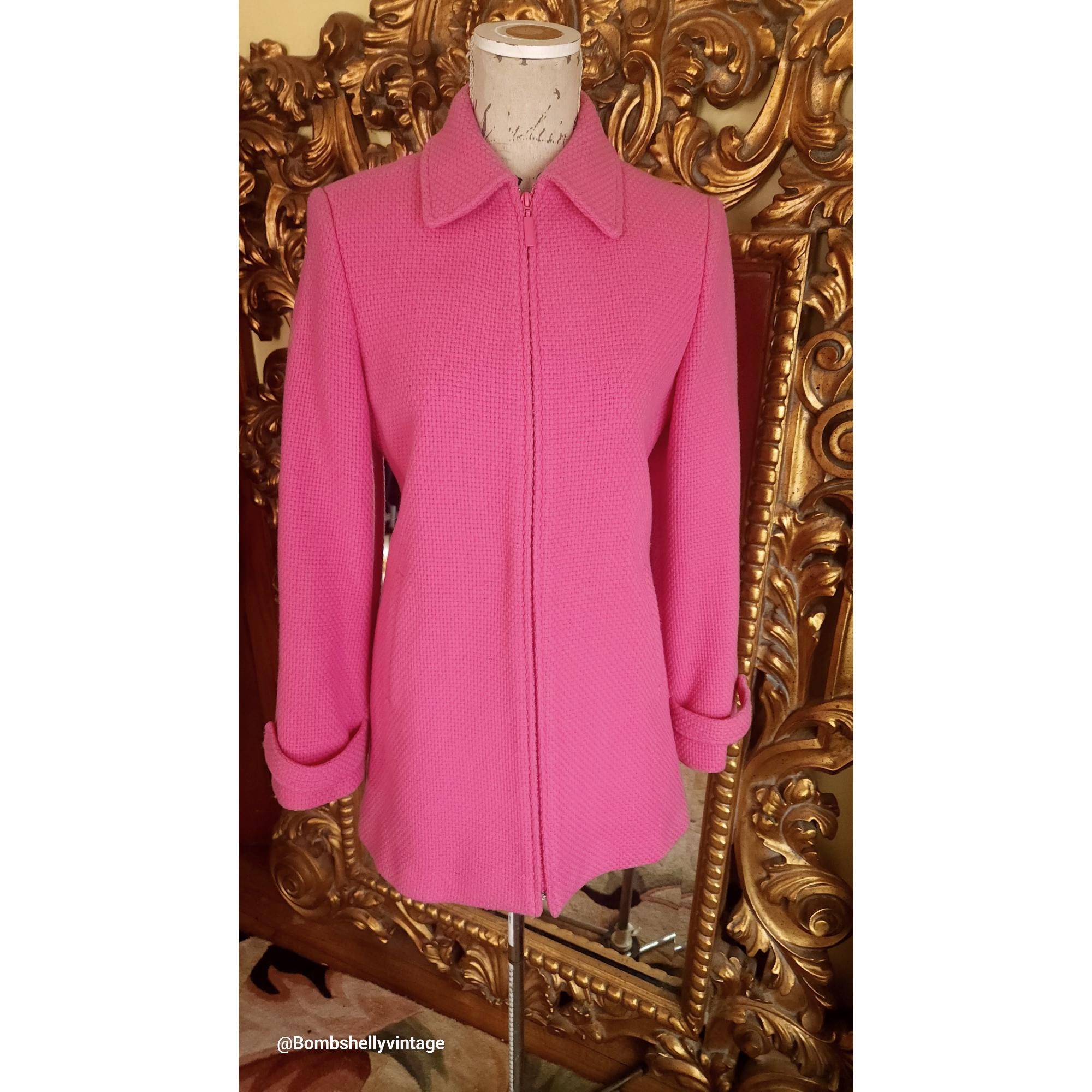 Vintage 90's Marvin Richards Pink Wool Coat - Etsy
