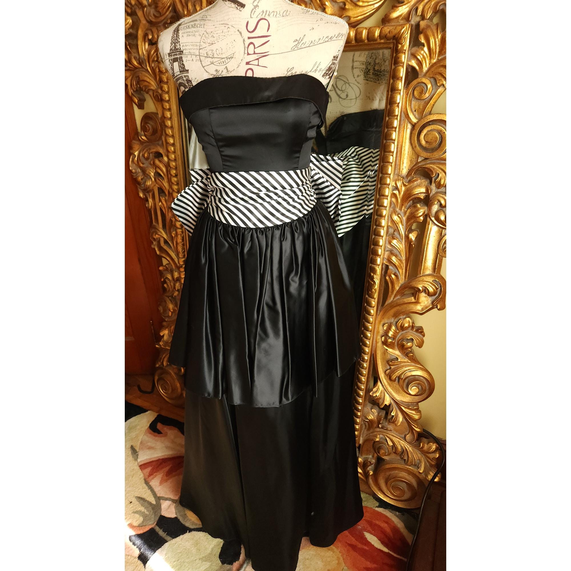 Gunne Sax Black Gown - Etsy Gunne Sax Black Gown - Etsy
