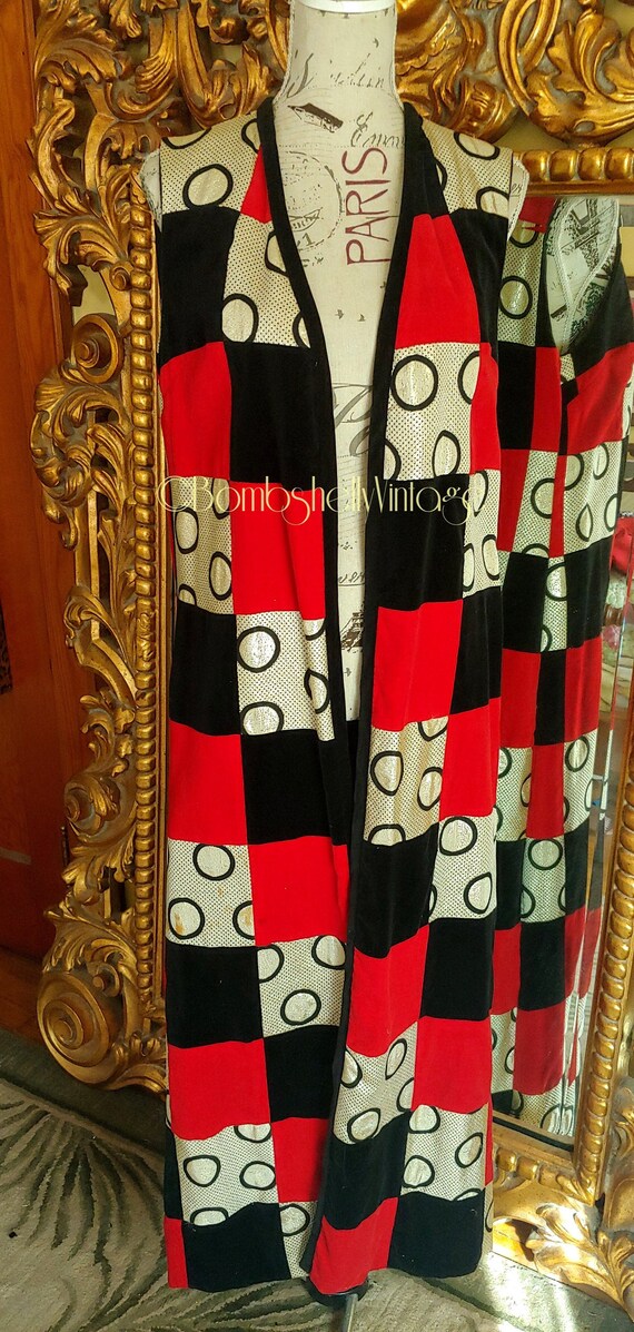 Vintage 70's Mod Velvet and Lamé Patchwork Artisan