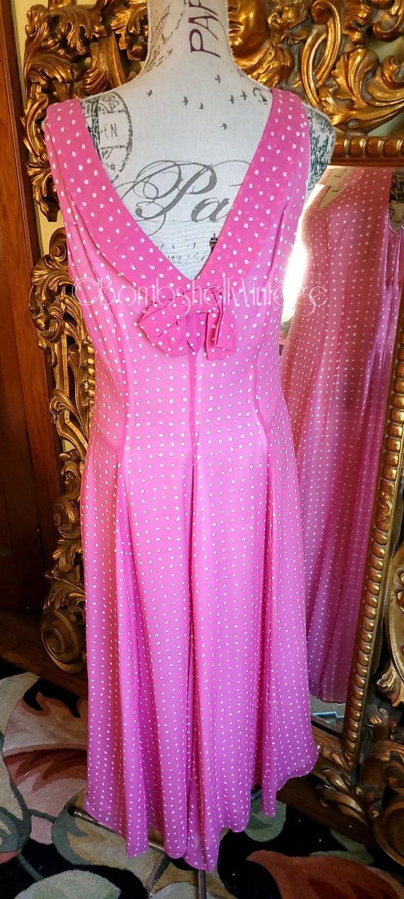 Vintage 80's J Peterman Company 30's Style Pink P… - image 3