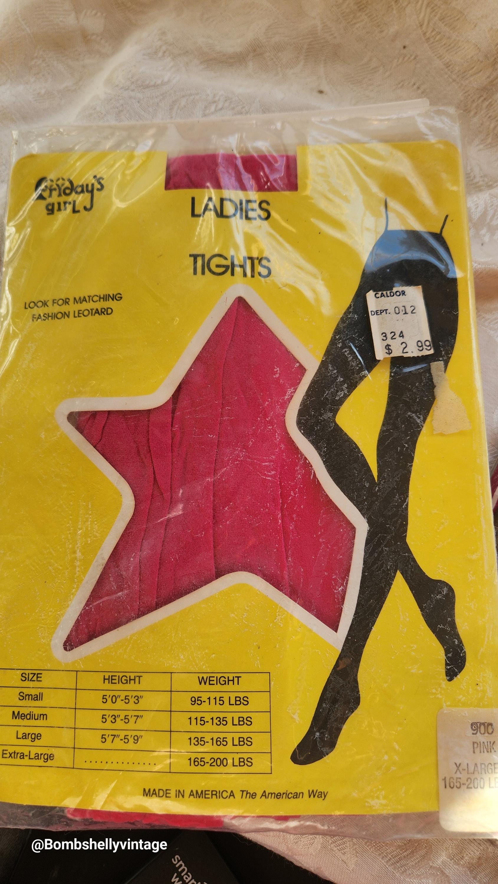 80年代当時物　ビンテージ　SKATERAGS XLサイズ ヴィンテージ 70 年代 Sears パンスト & 80 年代 タイツ 4 組 XL