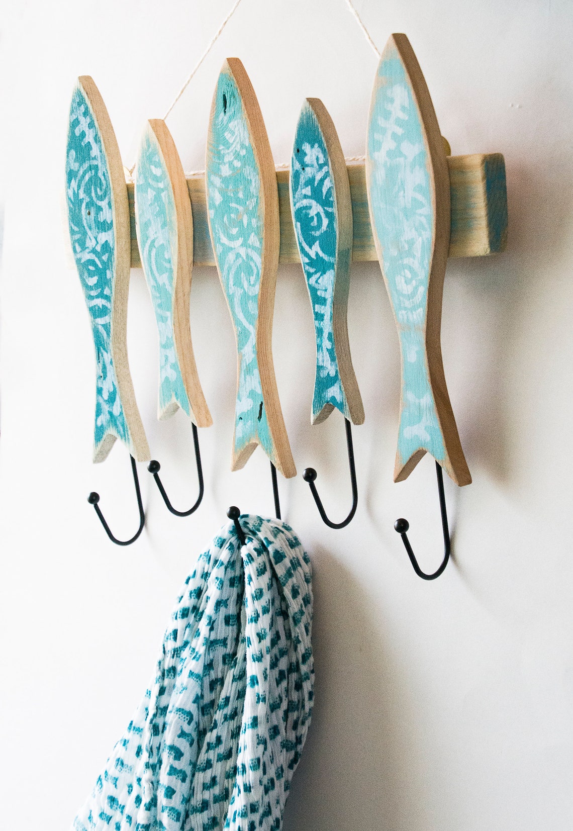 Wooden racks Dish towel hook Cabin hanger Hanger Fish Etsy