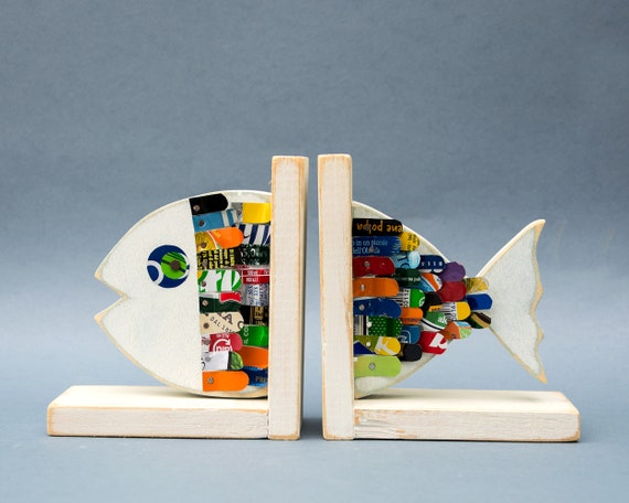 Fish Bookends, Bookends, Fish, Books, Sea, CD Holder, DVD Holder