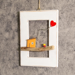 "HART" schilderij, Hart, Houten hart, Houten lijst, Huis, Lijst, Lijst, Liefde, Liefde, Rood