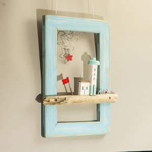 &quot;LIGHTHOUSE&quot; framework, Sea landscape, Wooden frame, Marine landscape, Lighthouse, Wooden lighthouse, Frame, Frame, Star