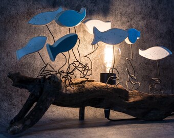 &quot;AQUARIUM&quot; Lamp, Table lamp, Desk lamp, Table lamp, Aquarium table lamp, Aquarium, Office