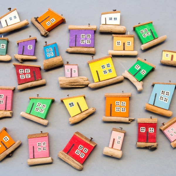"HOUSE" magnet, House with magnet, Fridge magnet, Fridge magnet, Collectible magnet, House, House, Wooden house, Home