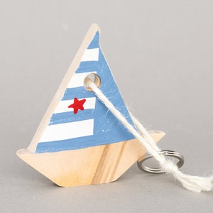 Portachiavi MARE, Keyring, Portachiavi, B&B, Door Keyring, House Keyring, Barca a vela, Pesce, Sailing immagine 3