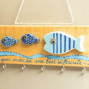 Coat rack "FISH", Key holder, Poetry, Fish, Keys holder, Kitchen, Kitchen, Tea towels, Coat rack, Car keys