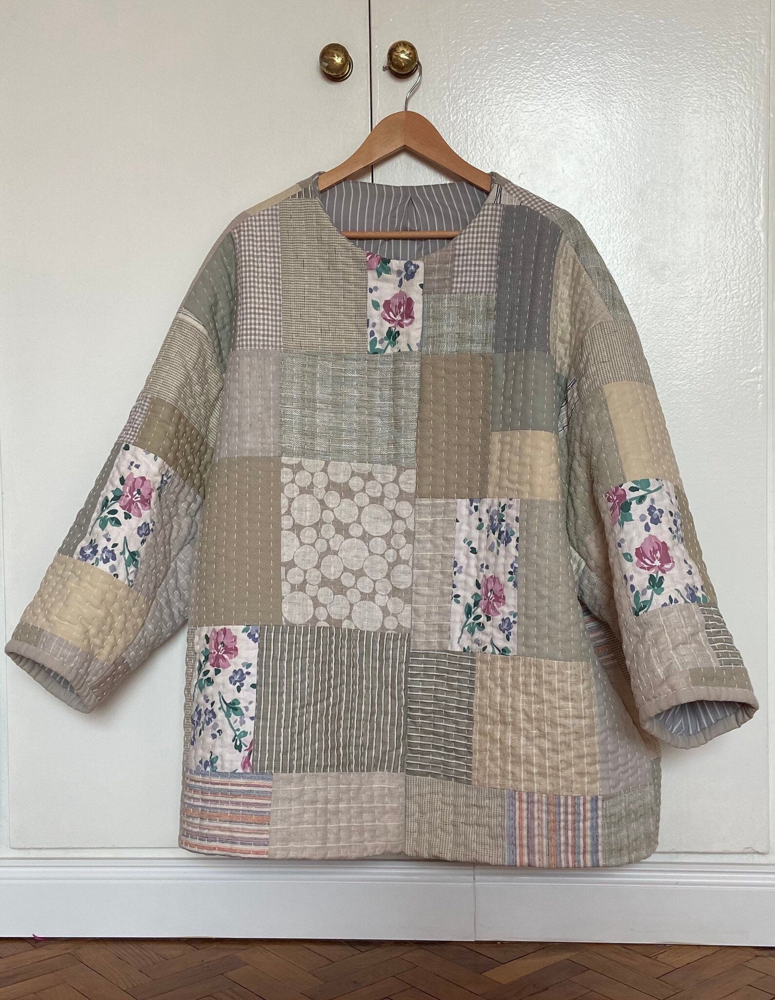 Handmade boro patchwork jacket Vatnik | Etsy
