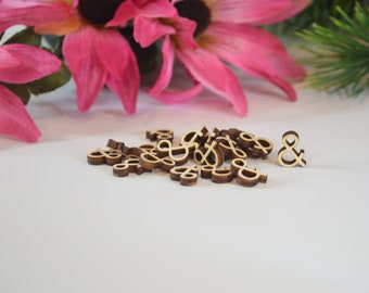 Ampersand, And Symbol, Ampersand Confetti, Table Scatter, Ampersand Cutouts, Small Ampersands, And, &, Small Wood Cutouts, .5 inch high