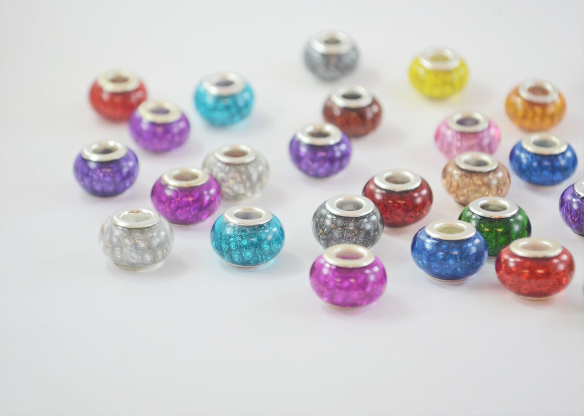 14mm X 9mm Rondelle Beads European Style Beads Large Hole Etsy
