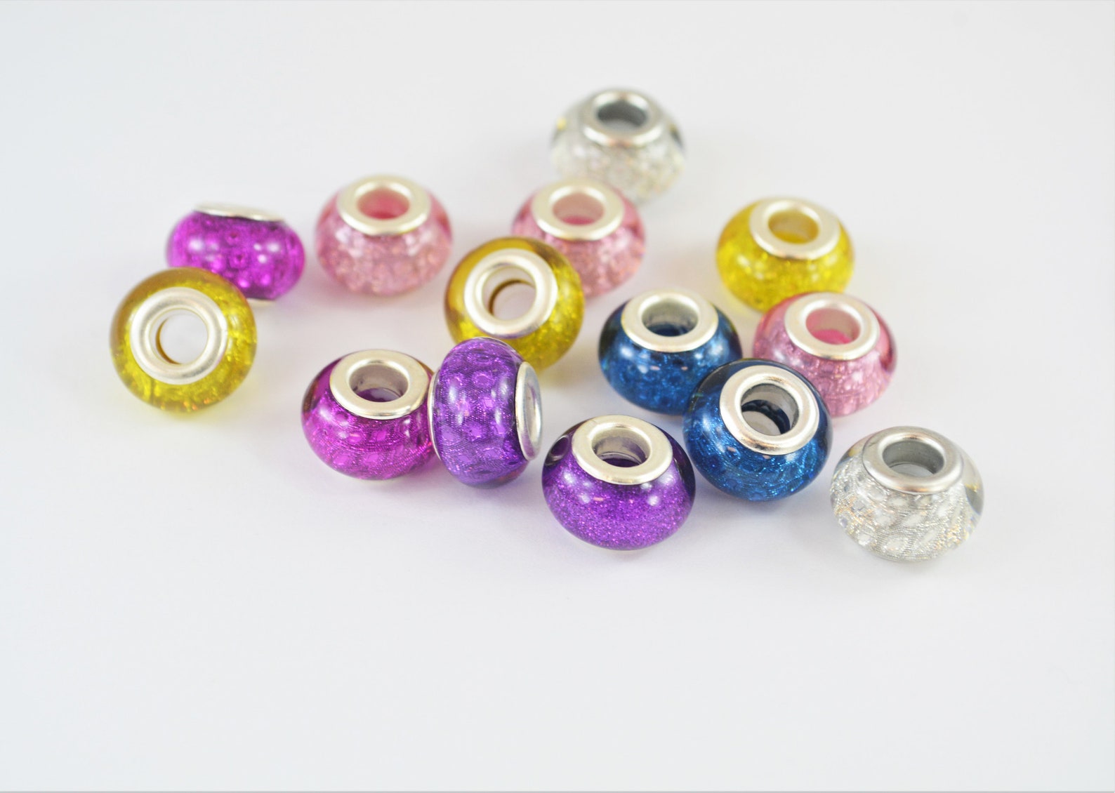 14mm X 9mm Rondelle Beads European Style Beads Large Hole Etsy