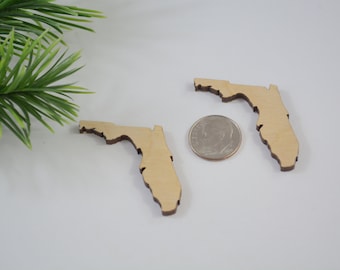 1.5" Wood Florida Cutouts, Wood State Cutouts, Florida Shape, Florida Wedding Guest Book, Florida Favor Tags, Florida Cutouts, State Cutouts