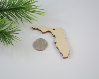 2" Wood Florida Cutouts, Wood State Cutouts, Florida Shape, Florida Wedding Guest Book, Florida Favor Tags, Florida Cutouts, State Cutouts