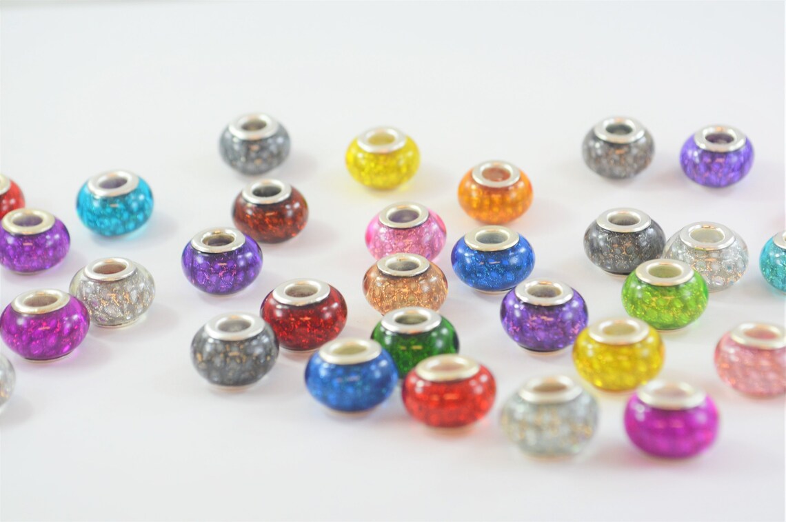 14mm X 9mm Rondelle Beads European Style Beads Large Hole Etsy