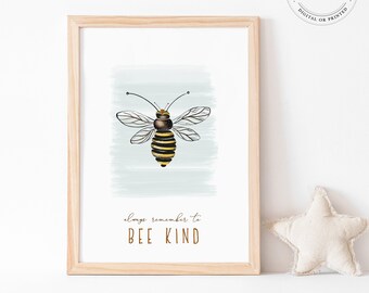 Download Free Bee Kind Print Etsy SVG Cut Files